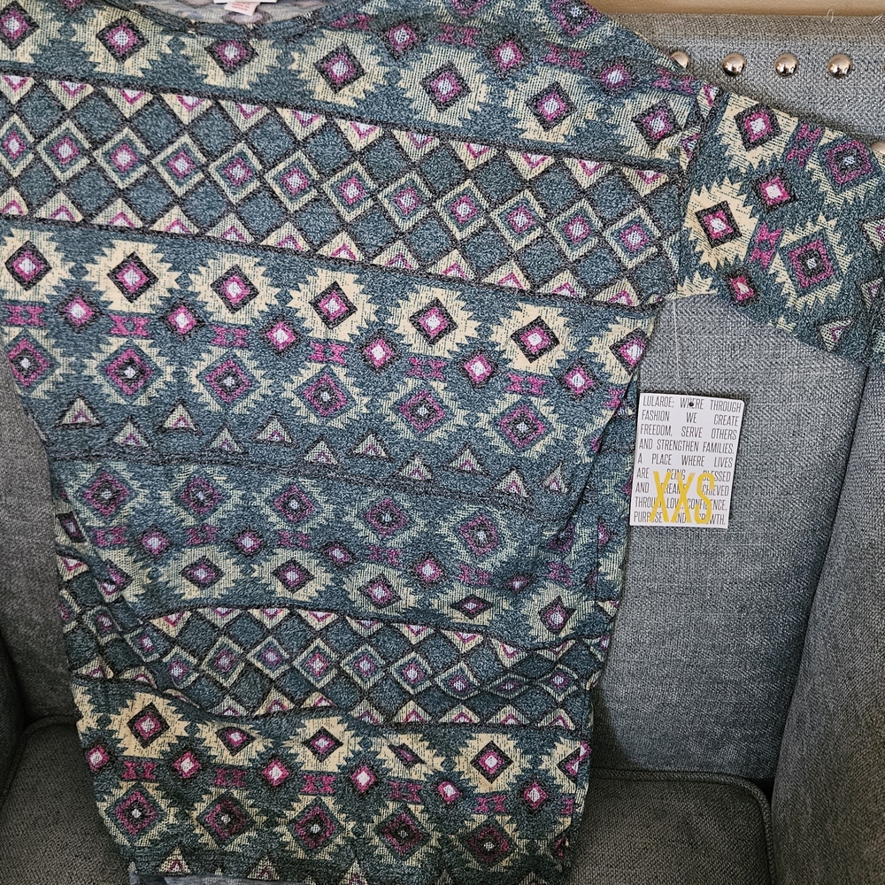 "Southwest" pattern, LuLaRoe Irma top XXS